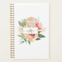 Nom monogramme de la fleur de pivoine