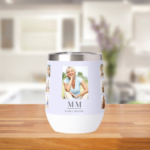 Nom monogramme du collage photo de la lavande