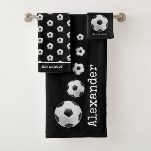 Nom monogramme Football football noir