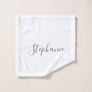 Nom Monogramme Gris Blanc Élégant Couleur personna