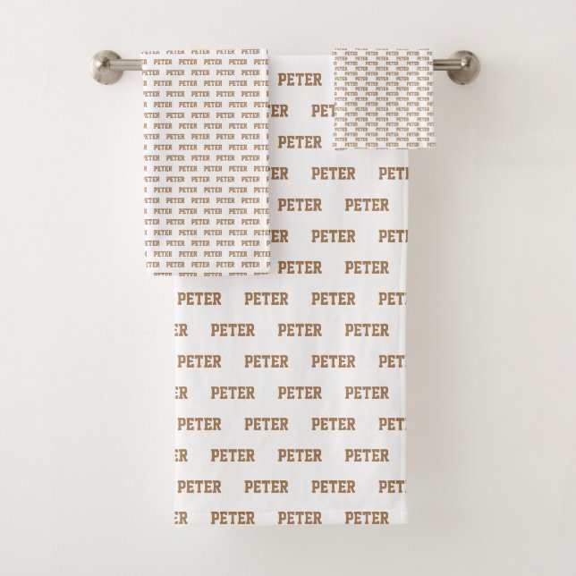 Nom Motif Moderne Lumière Brown Ensemble de servie (En situation)