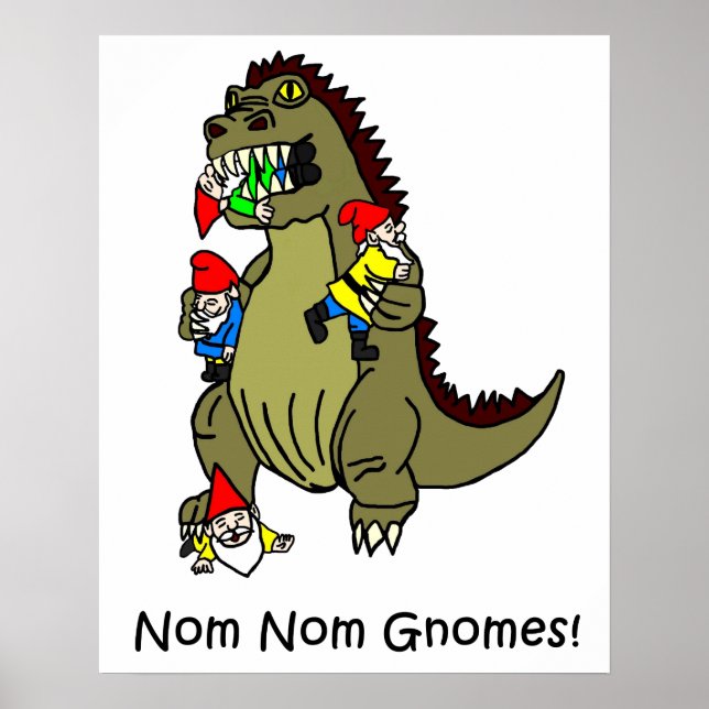 Nom Nom Gnomes Monster Poster (Vorne)