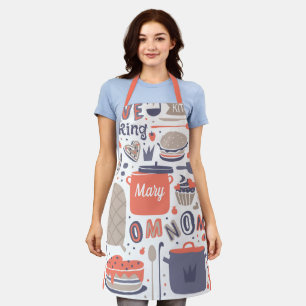 Nom Nom Kitchen All-over Print Schürze