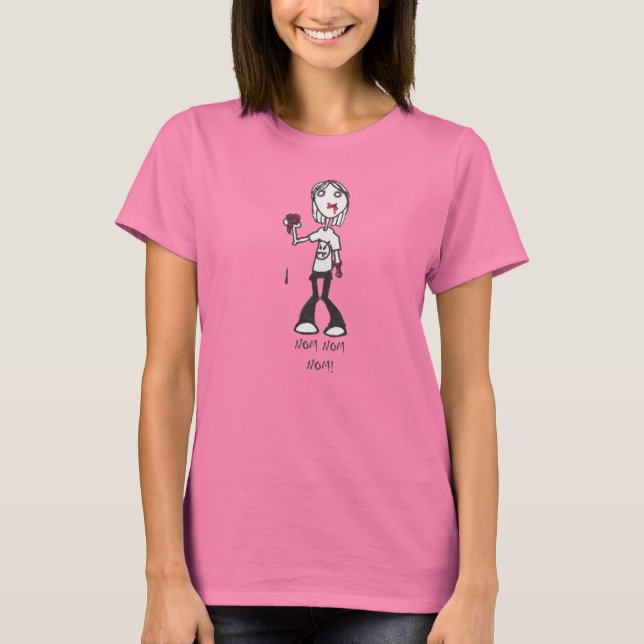 NOM NOM Zombie Ladie T - Shirt (Vorderseite)