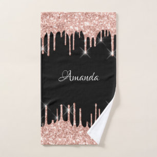 Nom Parties scintillant étincelante gouttes rose