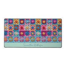 Nom personnalisable Crochet Granny Carré