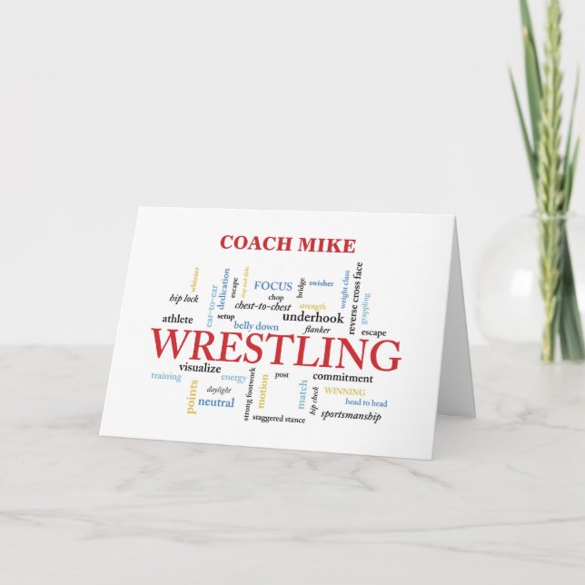 Nom personnalisable Lutte Entraîneur Merci (Devant)