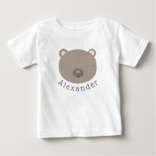 Nom personnalisable mignon ours bébé T-shirt