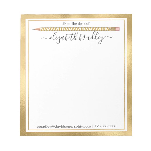 Nom personnalisé | À Partir Du Bureau Du Bloc-Note (Devant)