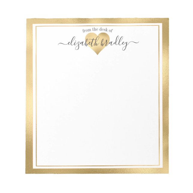 Nom personnalisé | À Partir Du Bureau Du Bloc-Note (Devant)