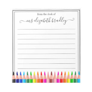 Nom personnalisé À Partir Du Bureau Du Bloc-Note