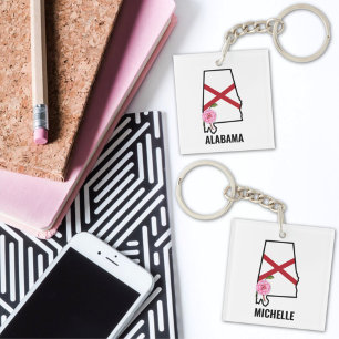Nom personnalisé Alabama Drapeau et Fleur d'État C
