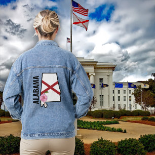 Nom personnalisé Alabama Drapeau et Fleur d'État C