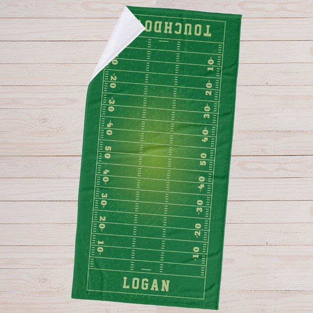 Nom personnalisé American Football Field (Personalized Name American Football Field Bath Towel
)