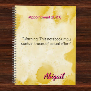 Nom personnalisé Aquarelle jaune Rendez-vous