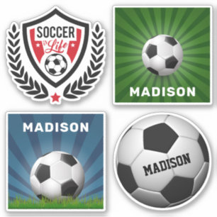 Nom personnalisé Autocollants de football