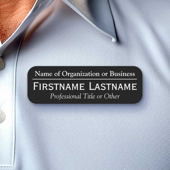 Nom personnalisé Badge - Nom de l'organisation ou  (Custom Nametag for Organization or Business)