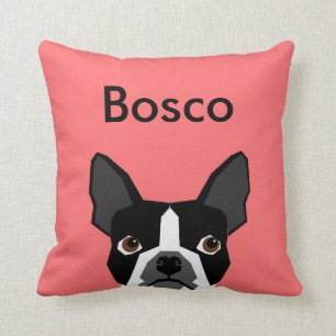 Nom personnalisé Boston Terrier Coussin Coussin p