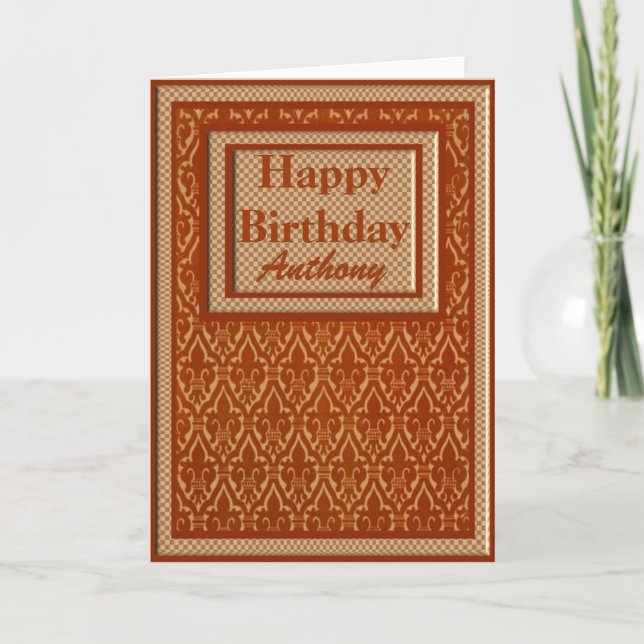 Nom personnalisé Carte d'anniversaire officielle (Devant)