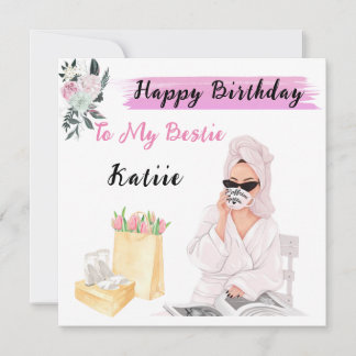 Nom personnalisé Carte d'anniversaire pour le meil