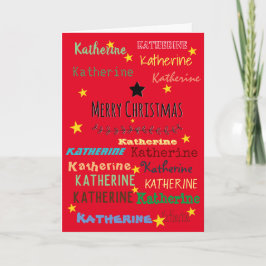 Nom personnalisé Carte de Noël