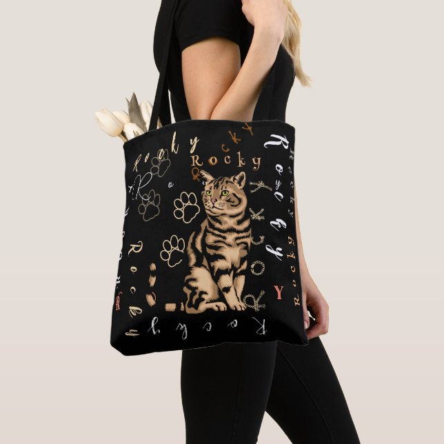 Nom personnalisé Cat Noir | SAC FOURRE-TOUT (De près)