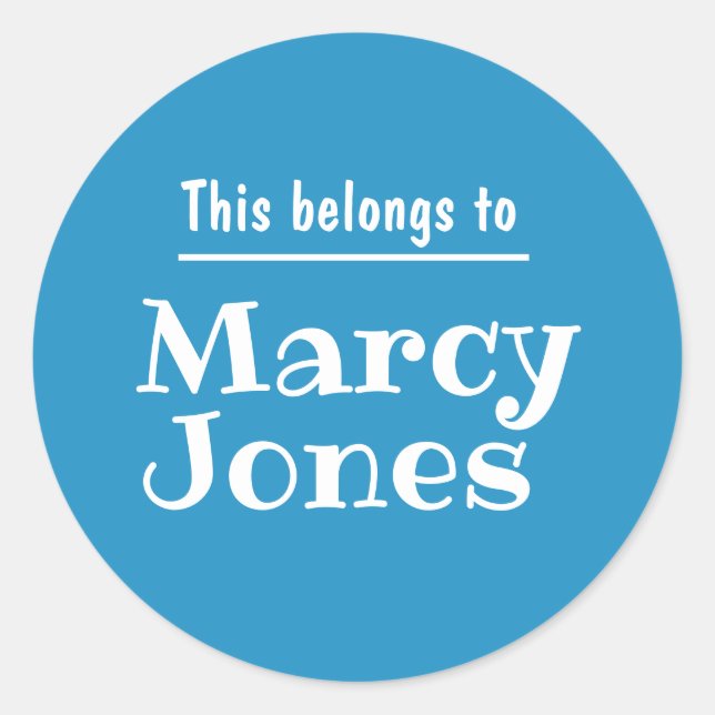 Nom Personnalisé Cela Appartient Aux Autocollants  (Devant)