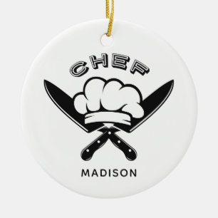 Nom personnalisé Chef Logo ornement