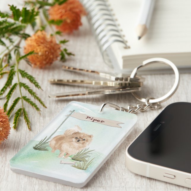 Nom personnalisé Chien Pommeranian (Devant droit)