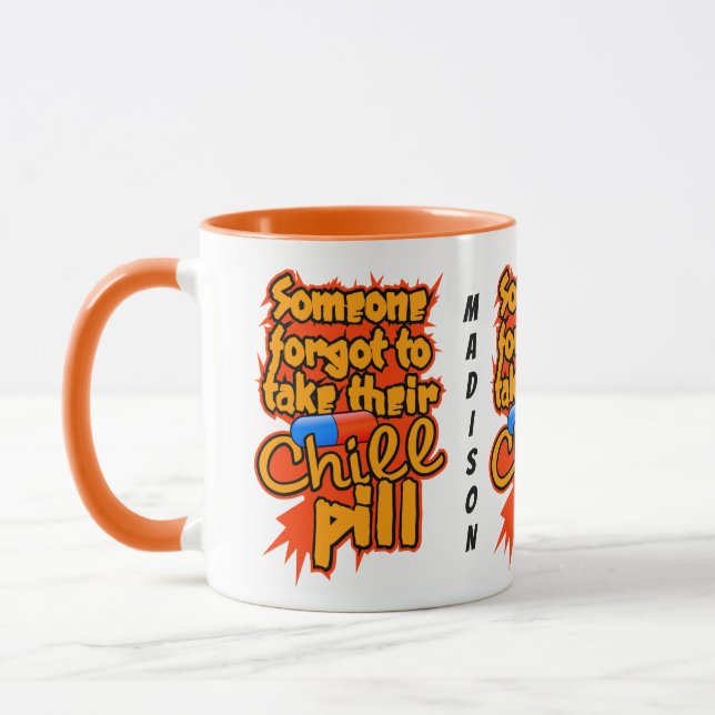 Nom personnalisé Chill Pill Tasses (Gauche)