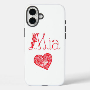 Nom personnalisé & Cœur – Coque personnalisée iPho