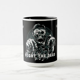 Nom personnalisé "Combattre les morts" Tasses Zomb