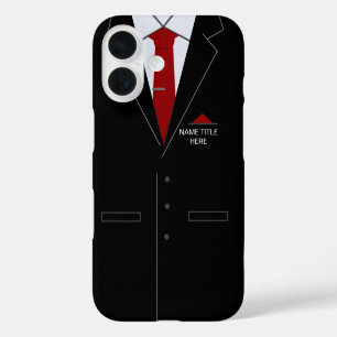 Nom personnalisé coque iphone d'affaires noir cost