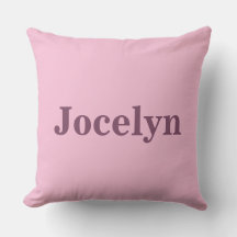 Nom personnalisé Coussin couleur de confort rose