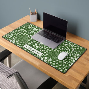 Nom personnalisé Cute Green Floral Main Drake Offi