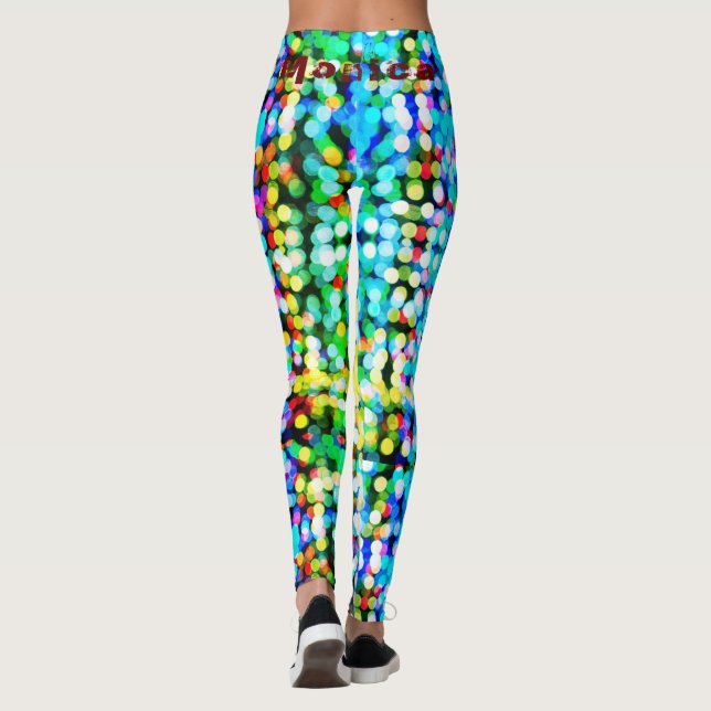 Nom personnalisé Cute Leggings (Dos)
