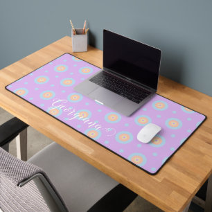 Nom personnalisé Cute Pastel Rainbow Bullseyes Mot