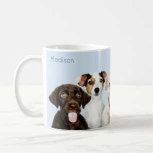 Nom personnalisé Cute Puppies tasses