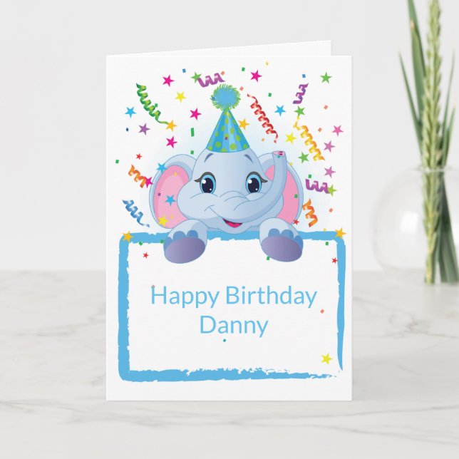 Nom personnalisé de la carte d'anniversaire (Devant)