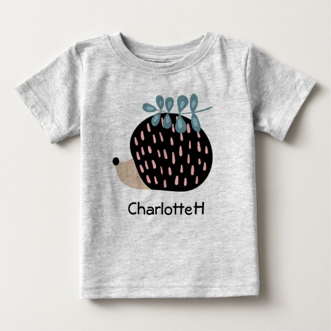 Nom personnalisé de la petite hérisson T-shirt per (Devant)