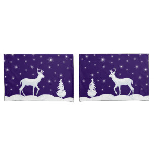 Nom personnalisé de Noël Paire de taies d'oreiller