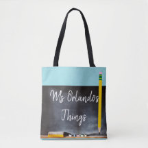 Nom personnalisé de professeurs du sac fourre-tout