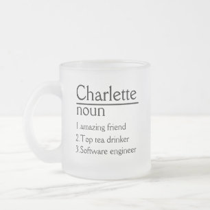 Nom personnalisé Définition blanc Mug