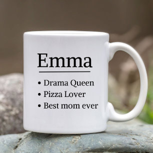 Nom personnalisé Définition Grey Satin Mug