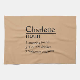 Nom personnalisé Définition Serviettes de cuisine