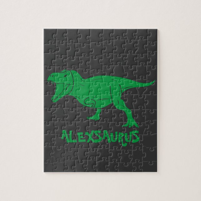 Nom personnalisé Dinosaur puzzle puzzle (Vertical)