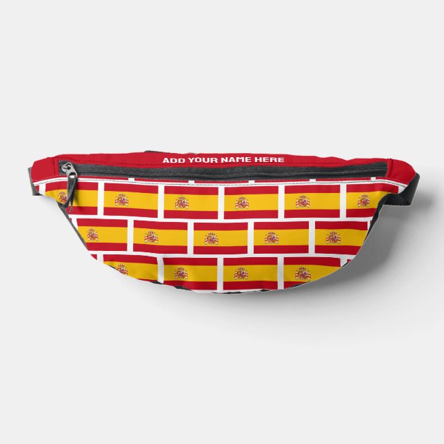 Nom personnalisé DRAPEAU ESPAGNOL D'ESPAGNE (Poser)
