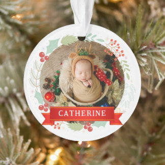 Nom personnalisé du premier Noël du bébé