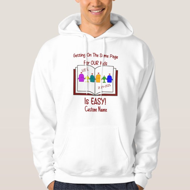 Nom personnalisé du Sweat - shirt à capuche de bas (Devant)