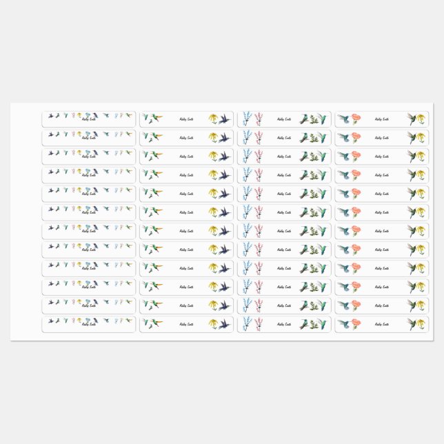 Nom personnalisé École Étiquettes imperméables (Feuille)